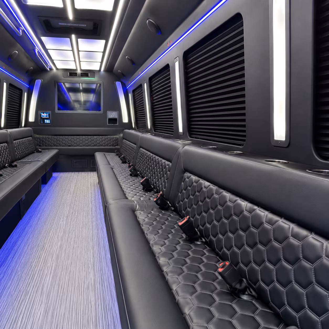 Cary Birthday, Sweet 16, & Quinceañera Transportation party bus exterior