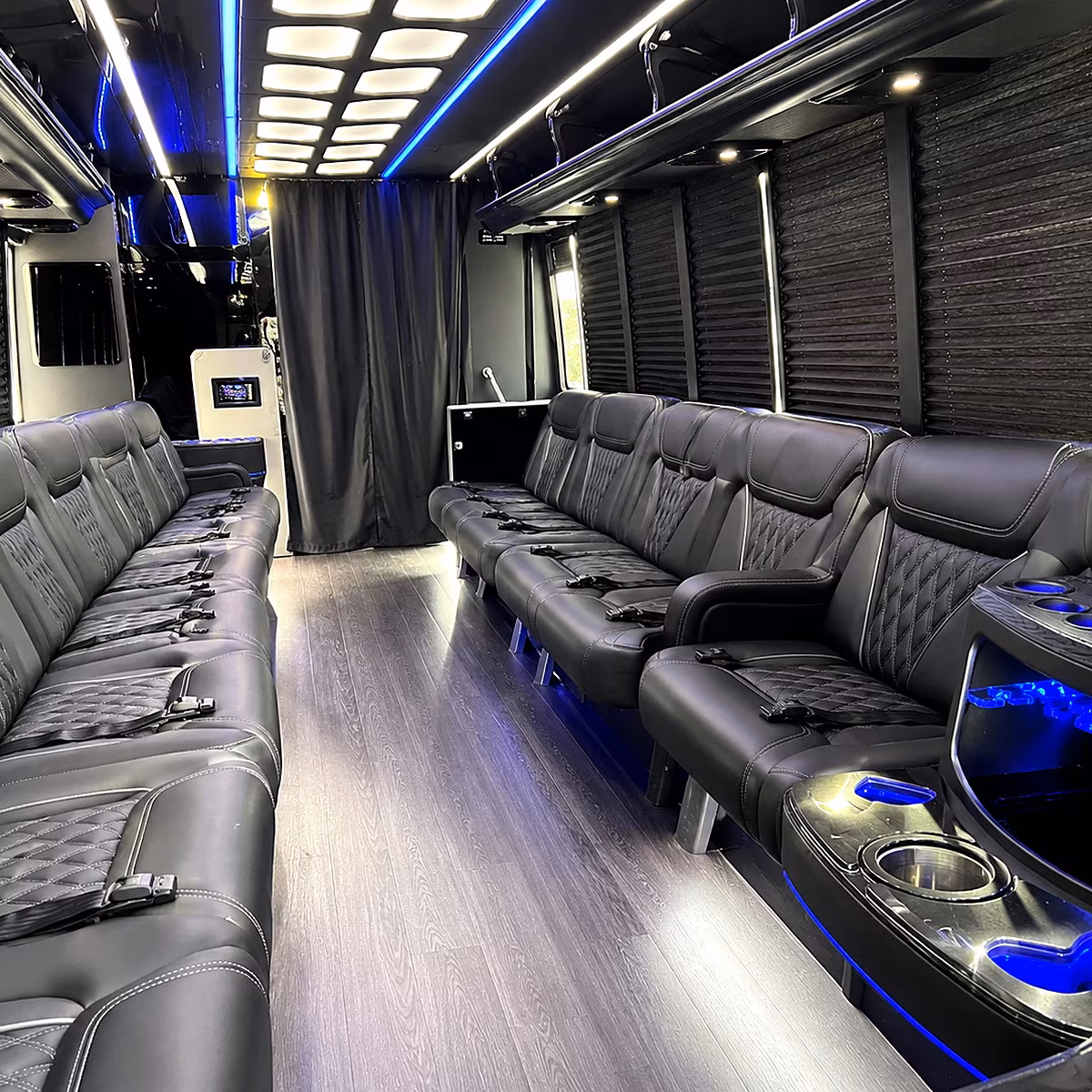Cary Prom & Homecoming Transportation party bus interior