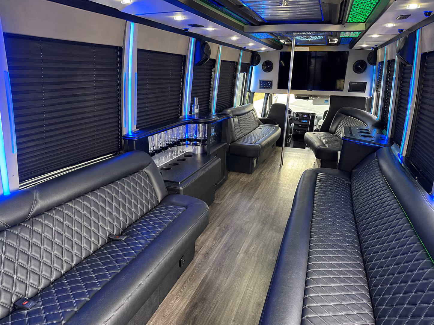 Cary Prom & Homecoming Transportation party bus exterior