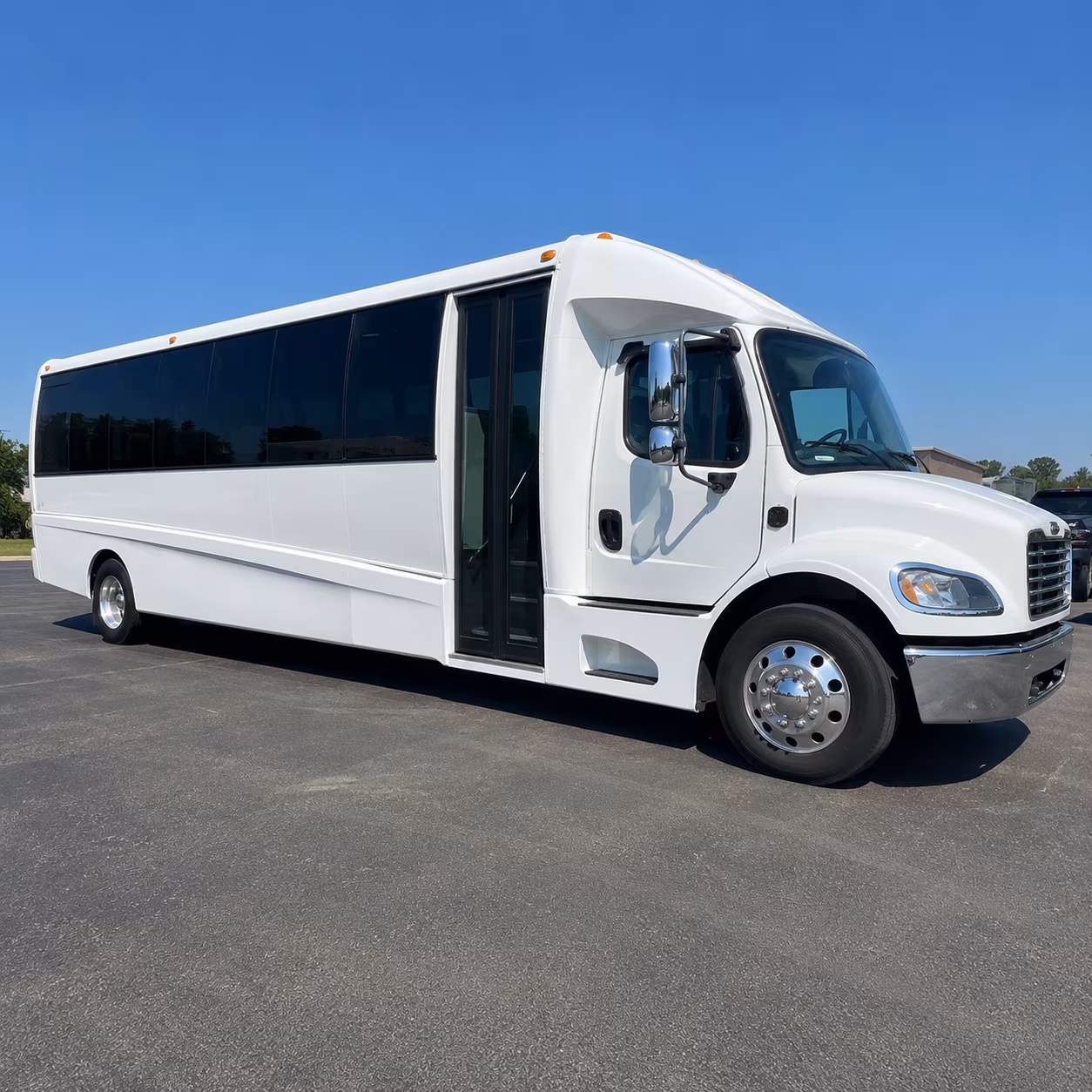 Cary School Event Transportation party bus exterior