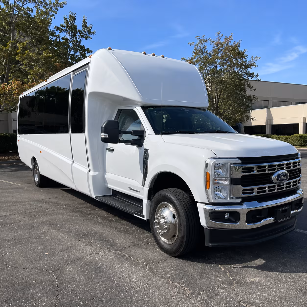 Cary School Event Transportation party bus exterior