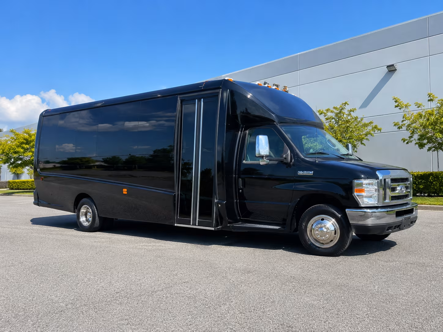 Cary Sporting Event Transportation party bus exterior