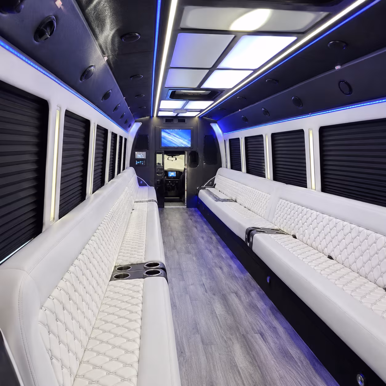 Cary Sporting Event Transportation party bus exterior