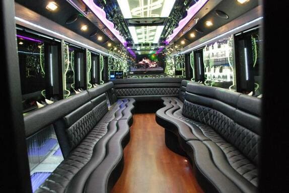 High Point 25 Passenger Limo bus Interior