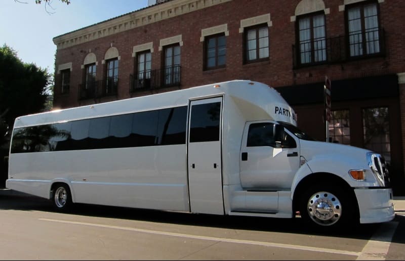 Winston Salem 30 Passenger Party Bus White