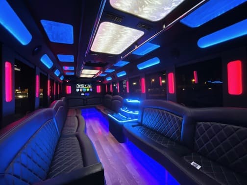 Jacksonville 35 Passenger Party Bus Interior