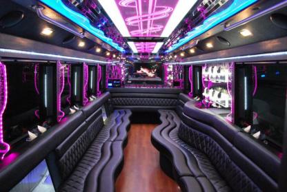 Fayetteville 50 Passenger Party Bus Interior